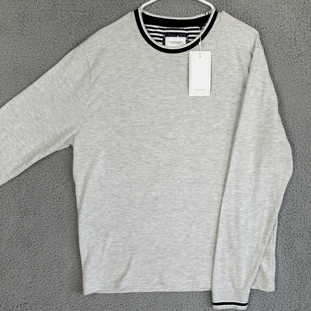 Cactus Man Ricky Singh Sweatshirt Pullover Men XL Gray Long Sleeve Crew Neck NEW